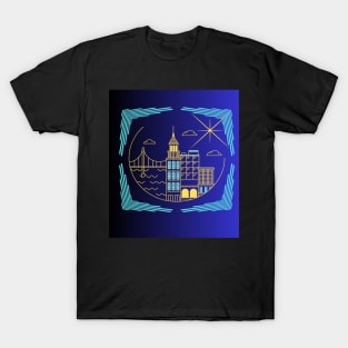 Town under a frame T-Shirt